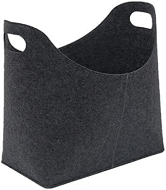 Hsthe Sea Firewood Bag Dark Grey Felt Log Carrier Tote Storage Organizer