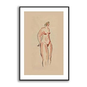 Framed Canvas Wall Art for Living Room, Bedroom Sexy Girls by Sanyu Canvas Prints for Modern Home Decoration Ready to Hang - 16"x24" inches