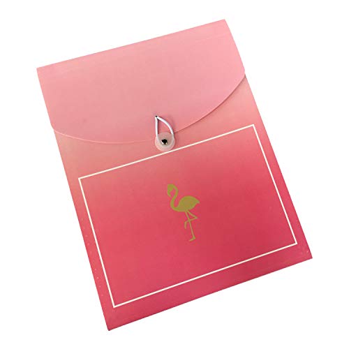Vertical Expandable File Folder, Expanding File Folder Cute Accordion Folder 7 Pocket Expanding File with Tabs and Report Covers (Pink) - Thumbnail 2