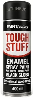 HitlineUK 2 x 400ml Black Gloss Spray Paint – Multi-Surface Aerosol view 3