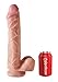 Pipedream King Cock Plus Dual Density Cock Dildo with Balls, Flesh, 12