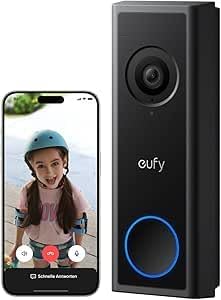 eufy Security Video Doorbell C30 2K FHD Wireless Battery 16:9 AI
