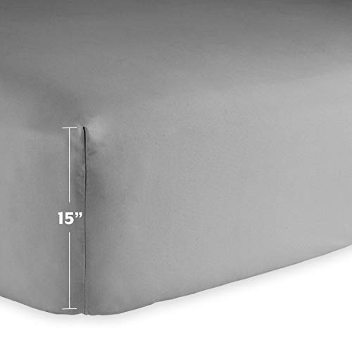 Bare Home Kids Fitted Bottom Sheet Twin Extra Long Premium 1800 Ultra