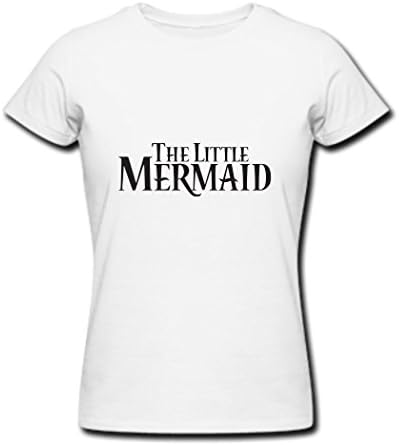 ZHEDZU Women's The Little Mermaid Logo Cool T Shirt Cotton White L