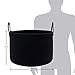 OrganiHaus Black Basket for Storage 20x13, Big Basket for Blankets for Living Room, Round Laundry Basket & Blanket Holder for Bedroom, Boho Blanket Basket, Pillow Basket & Toy Basket