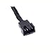 JBtek All Black Sleeved PWM Fan Splitter Cable 1 to 2 Converter