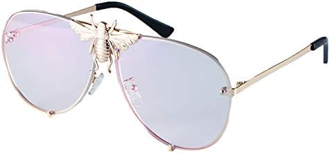 Metal Big Bee Pilot Sunglasses Gradient Lenses UV400 Retro Men Women Shades 47850
