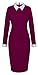 HOMEYEE Women's Celebrity Turn Down Collar Business Bodycon Dresses