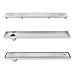 ZOIC Linear Stealth Tile Insert Floor Grate Bathroom Shower Waste Drain 304 Stainless Steel Side Outlet 31.49 Inches (800MM)