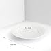 Sweese 1201 Porcelain Dinner Plates - 10 inches for Dessert and Snack, Plaid Pattern - Set of 4, White