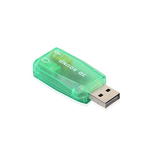 image for Chezaa Adapter,Audio Adapter 3D Sound Card 5.1 USB to Mic Headphone Ja