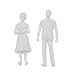 Towashine 50pcs White Unpainted Architectural Model Train People Figures 1:50