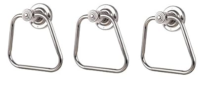 JaggerRod Napkin & Towel Ring Stainless Steel Chrome Finished (Pack Of 3)