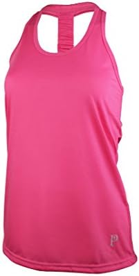 Racerback Tank|Cool Comfort with Moisture-Wicking Poly-Rayon by Privagio (Pink) Large