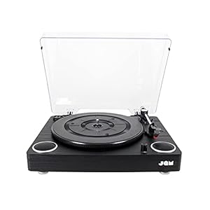 Jam Play Platenspeler – Grammofoon LP Draaitafel, 3 Snelheden, Riemaandrijving voor superieur geluid, Hoogwaardige…