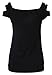 Suimiki Women's Cut Out Trendy Party Short Sleeve Shirt Stretchy Blouse Casual Top Black