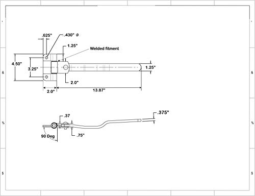 Welded Cam Bar Lock Latch Rear Side Door Trailer Security Handle Padlockable Zinc PLated