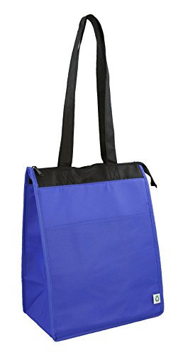 Ensign Peak Insulated Lunch Tote with Zipper Closure. Hot & Cold soft cooler with open front pocket. (Royal)