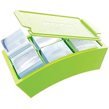 Zoku Jumbo Ice Trays, Set of 2, Stackable Silicone Trays with Flavor-Guard Lids, Easy-Release, BPA and Phthalate-Free