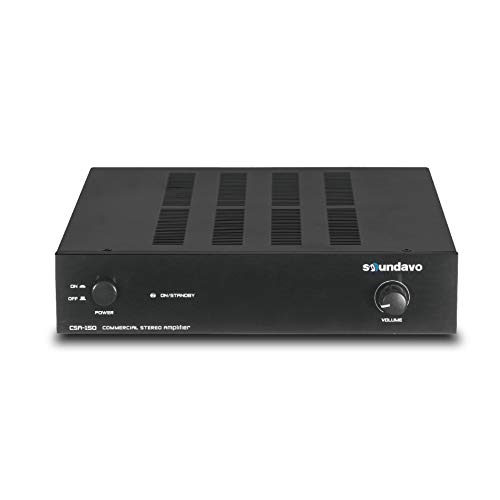 Soundavo CSA-150 Stereo Amplifier for Home Audio, Residential and Commercial Installation 450W bridgeable