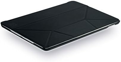 Smarter iPad Pro - Air 2 Case by IQ, Genuine Full Grain Leather Flip-n-Fold Case for the iPad Pro 9.7 or Air 2 (Black Leather/Black Shell)