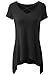 Women's Casual Criss Cross Neck Loose T-Shirt Tunic Top