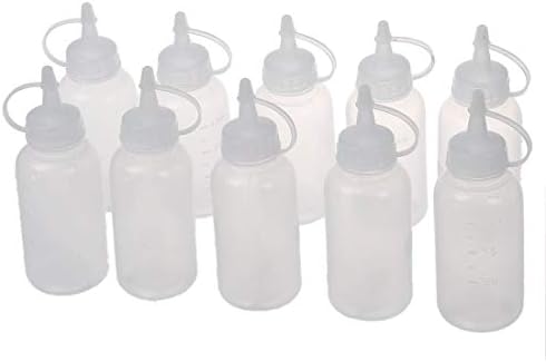 NiceWave 10Pcs Tip Glue Bottle Empty Applicator Glue Bottle with Lid for Small Gluing Projects, Paper Quilling DIY Craft, Acrylic Painting 100ml Durable and Pratical