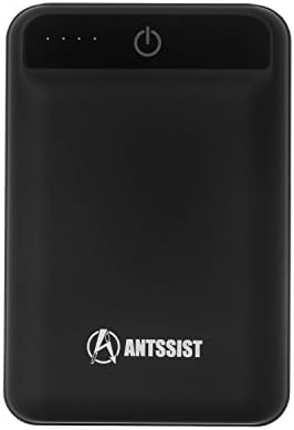Antssist 10000mAh Credit Card Size mini Power Bank for iPhone XS Max, XS, XR, X, 8 Plus, 8, iPad, Samsung Galaxy S10, Note 10, S9, Note 9, Smart Phones, Tablets and More (Black)