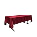 LA Linen Polyester Poplin Washable Rectangular Tablecloth, Stain and Wrinkle Resistant Table Cover 60x102, Fabric Table Cloth for Dinning, Kitchen, Party, Holiday 60 by 102-Inch, Cranberry