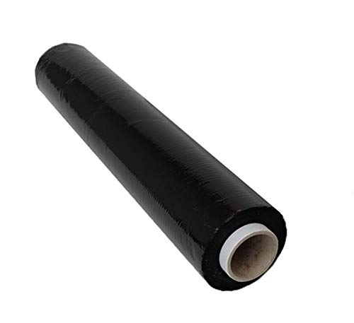 REALPACK® 1 x BLACK FLUSH CORE STRONG ROLLS PALLET STRETCH SHRINK WRAP CAST PARCEL PACKING CLING FILM - 400mm X 300m IDEAL FOR WRAP FREE FAST DELIVERY