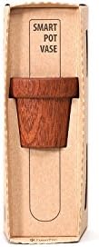 FunnyFish Funnyfish Wooden Magnet Miniature Test Tube Smart Pot Vase - Sapele