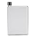 Yosoo 750ml Leak Proof Flat Slim Water Bottles Plastic Transparent Portable Sports Bottle for Outdoor Activities(White)