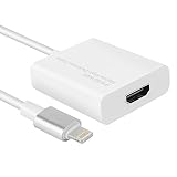 HIOTECH [Plug & Play] 8-pin to HDMI Female Video Adapter with Micro USB Charging Cable - No Need Any APP & Personal Hotspot - Compatible with All of the OS 8-10 Version Phone & Pad