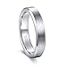 Frank S.Burton 3mm 4mm 6mm 8mm Tungsten Ring for Men Women Beveled Edge Matte Silver Wedding Band Comfort Fit Size 4-14