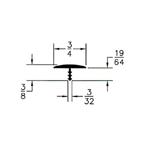 20 Foot 3/4" Smooth Black T-Molding Arcade Mame