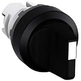 ABB M2SS2-10B Selector Switch Operator, 22 mm, Maintained, Black, 2 Positions
