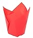 Tulip Cupcake Liners - 100-Pack Medium Baking Cups, Muffin Wrappers, Perfect for Birthday Parties, Weddings, Baby Showers, Bakeries, Catering, Restaurants, Red