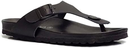 Lola Sabbia by Eric Michael ROXANNA Womens Leather Comfort Casual Thongs Sanadals