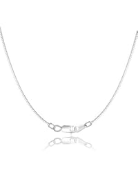 925 Sterling Silver Chain 0.8mm Box Chain Lobster Claw Clasp - Italian Necklace Chain - Super Thin & Strong - Friendly Price & Quality 16/18/20/22/24 Inch