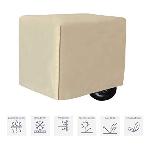 iiSPORT Waterproof Generator Cover - 600D Heavy Duty Polyester Generator Cover Medium, Fits Generators Up to 32" L x 24" W x 24" H, Khaki