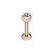 Rose Gold Earring Labret Stud Gem Medusa Stud Cartilage