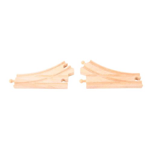 Bigjigs Rail BJT107 Curved Points (Pack of 2)
