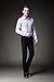 INFLATION Mens Wrinkle-Free Slim-Tapered Stretch Casual Pants,Flat Front Suit Pants, Black, Size 32(Tag 34)