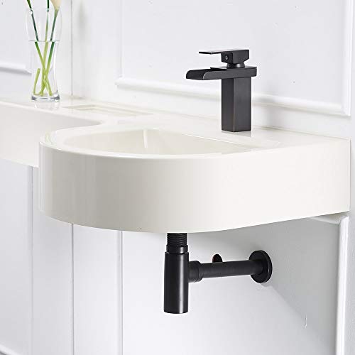 Davitu Drains - Luxury Bottle Trap Brass Round Siphon Oil Rubbed Bronze Black P-TRAP Bathroom Vanity Basin Pipe Waste With Pop Up Drain WF-6920 - (Color: Chrome C) - Thumbnail 5