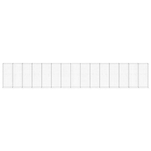 Tidyard Gabionen Gabionenwand mit Abdeckung Steingabionen Steinkorb Gabionen Drahtkorb Draht Mauer Verzinkter Stahl… – Bild 5