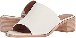 Frye Women's Cindy Mule Heeled Sandal, White, 6 M US