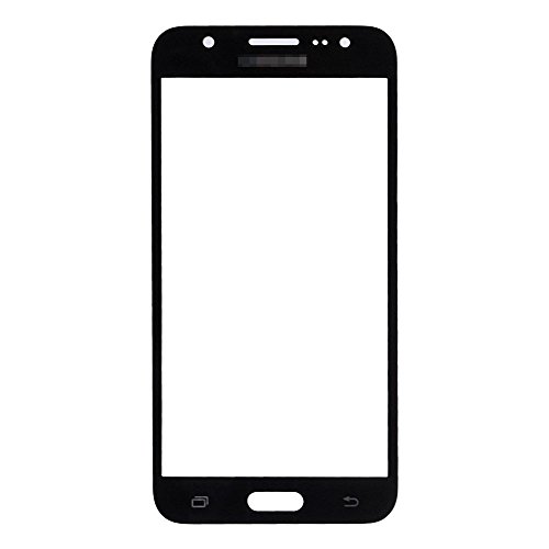LUVSS New Sceen Glass [LCD Digitizer not Included] Replacement for Samsung Galaxy J5 J500 2015 Touch Screen Front Outer Glass Lens Panel Repair Part (Black)