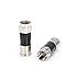THE CIMPLE CO Coaxial Cable Connector, 4 PCS, RG6 Compression Fitting, Water Tight O Ring, Indoor/Outdoor, F81, F-Type, 75 ohm, 3 ghz, Black