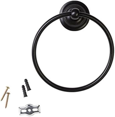 Delta Bathroom Towel Ring, Hand Towel Holder in Venetian Bronze and Copper, 3in x 6.4in x 6.4in by Kennison Collection