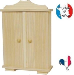 Caja con llave de madera de 2 puertas: Amazon.es: Hogar